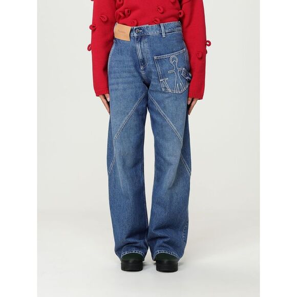 Jw Anderson Jeans Woman Stone Washed - Picture 1 of 4